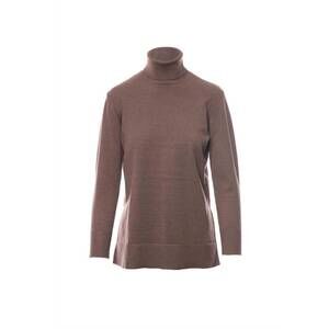 NEW ANONYME women's viscose plain knitwear sweater in brown
